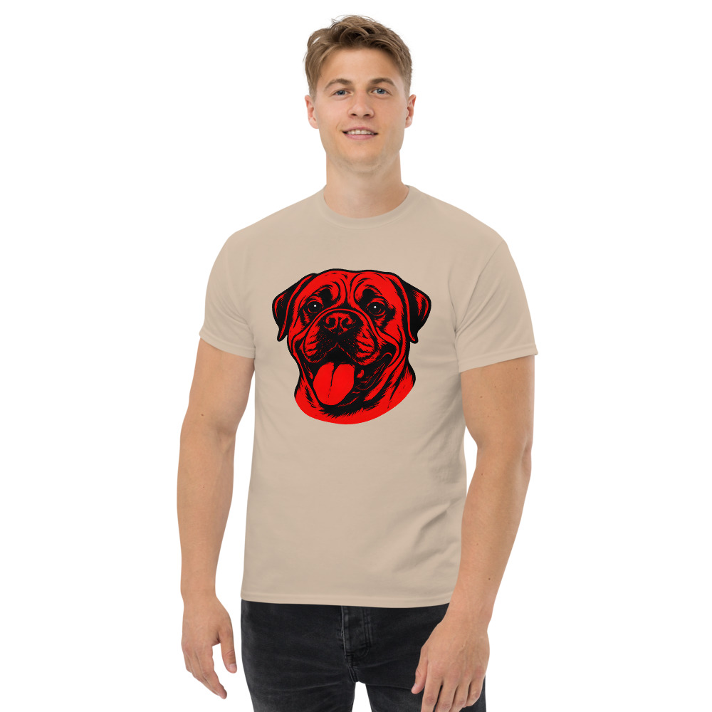 Mastiff in Pop Art style with bright red and deep black colors - Image 4