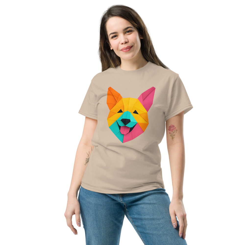 Pembroke Welsh Corgi in origami paper style with bright colors - Image 6
