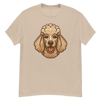 Poodle in Art Deco style with breed colors