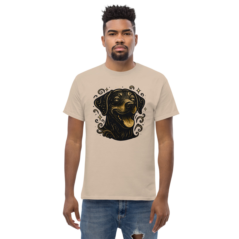 Rhodesian Ridgeback in whimsical fantasy style with black and gold colors - Image 7