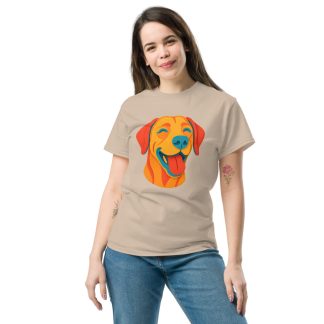 Rhodesian Ridgeback in paper cutout style with bright colors