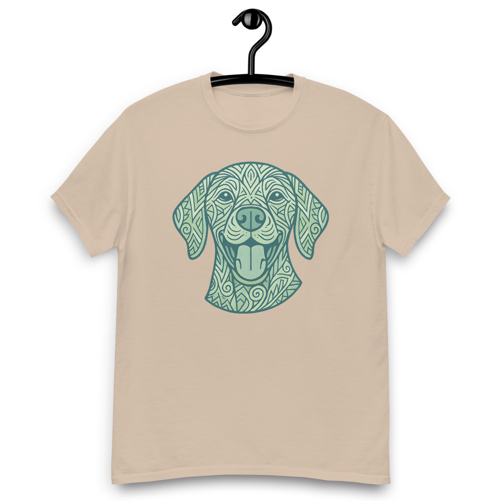 Vizsla in tribal pattern style with pastel greens and blues - Image 5