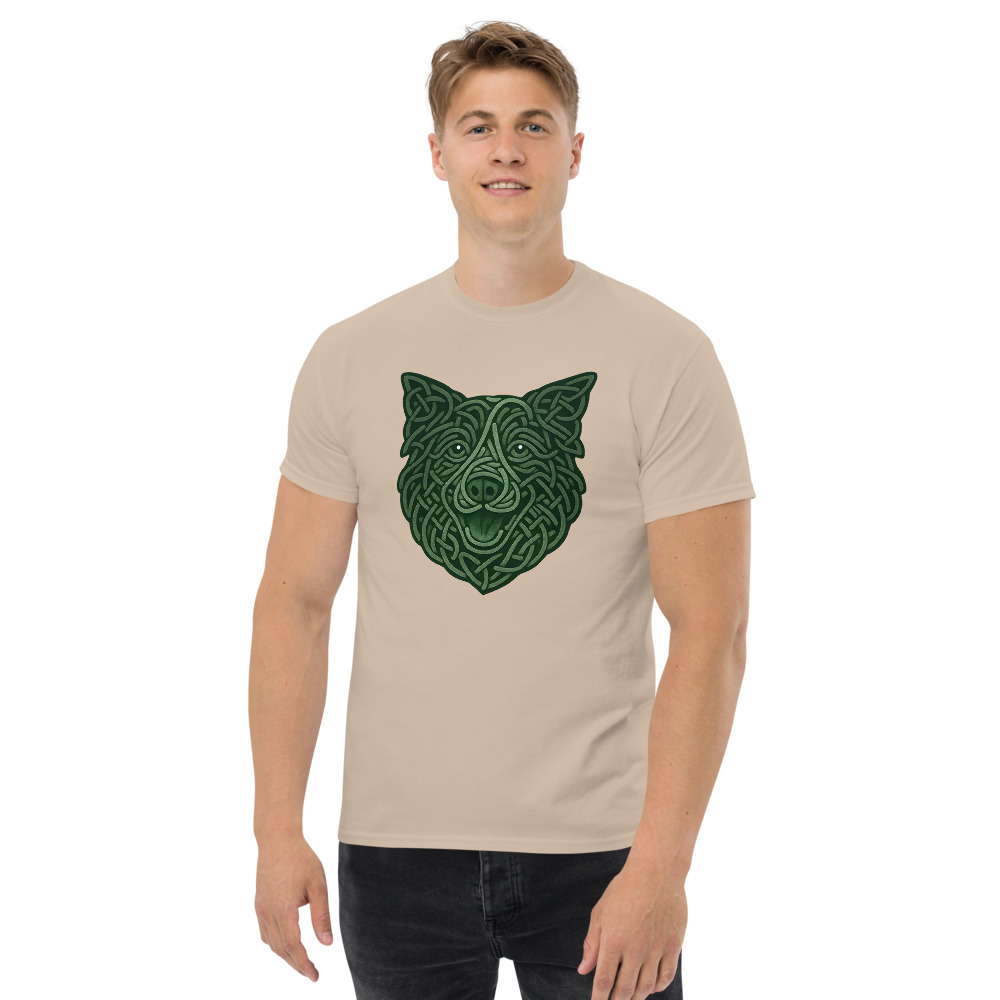 Border Collie in celtic knotwork style with forest green palette - Image 6