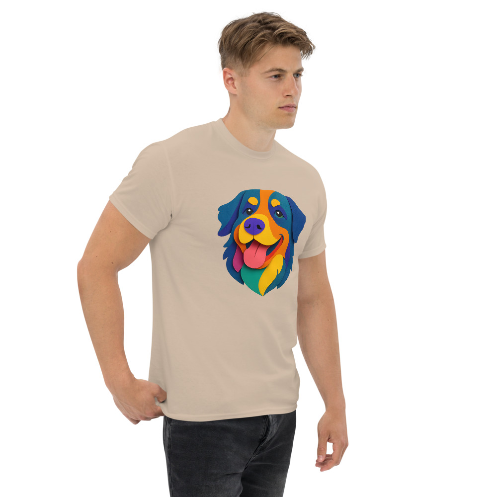 Bernese Mountain Dog in paper cutout style with bright colors - Image 3