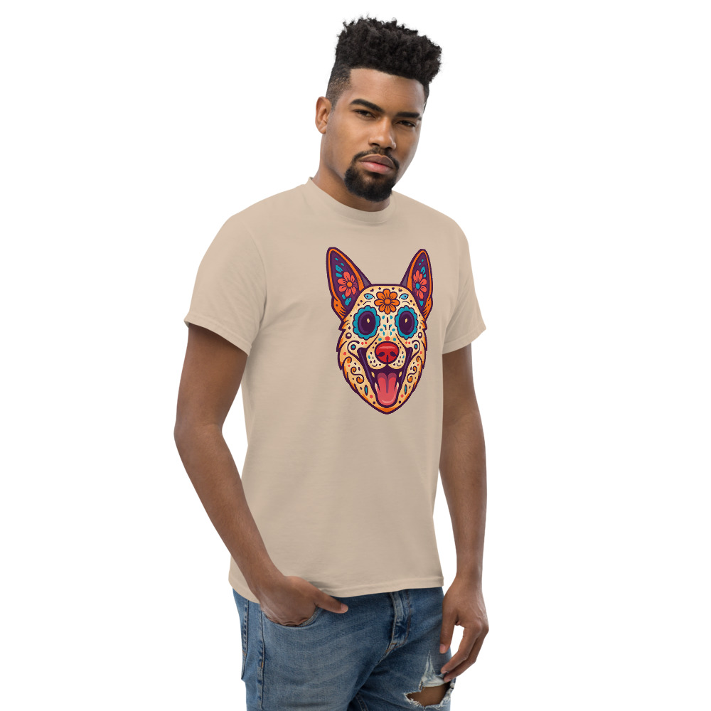 German Shepherd in Day of Dead style with bright colors - Image 5