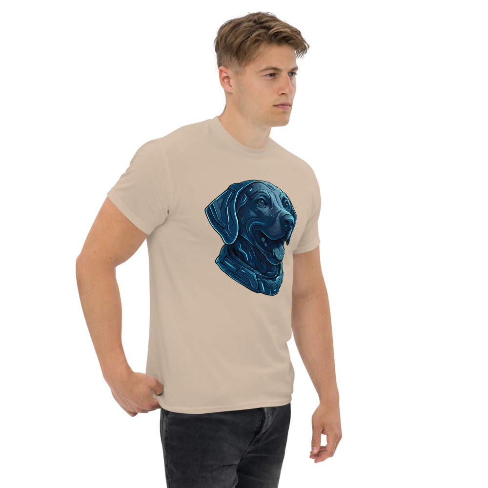 German Shorthaired Pointer in futuristic cyberpunk style with steel silver and electric blue - Image 3