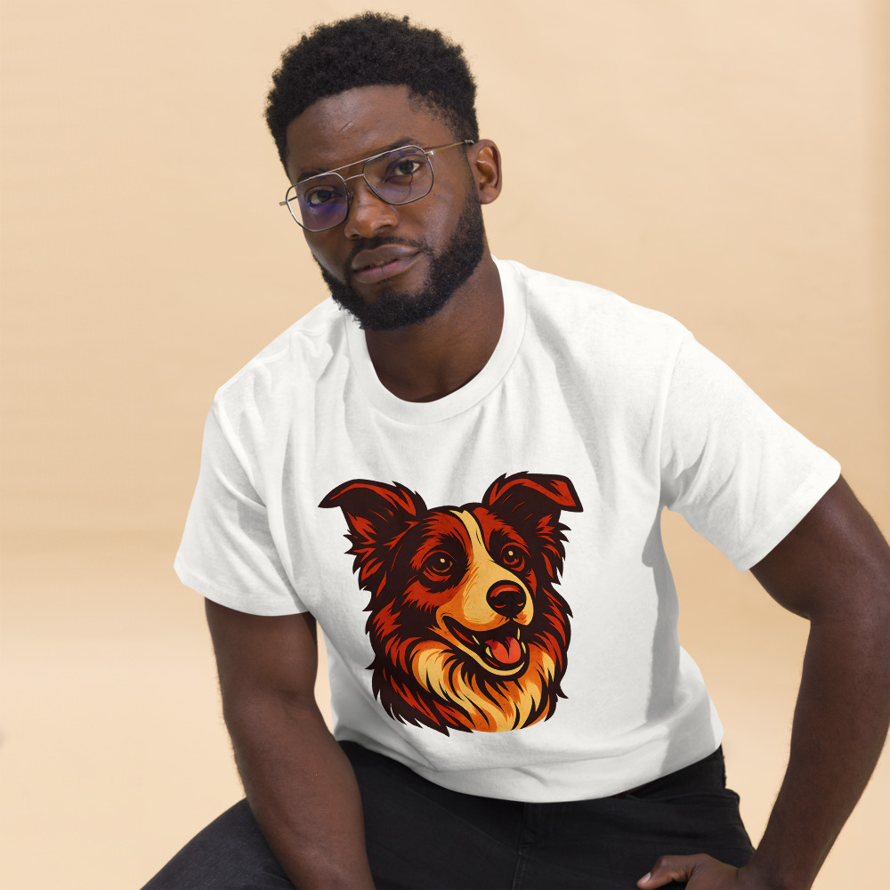 Border Collie in comic book style with warm colors - Image 9