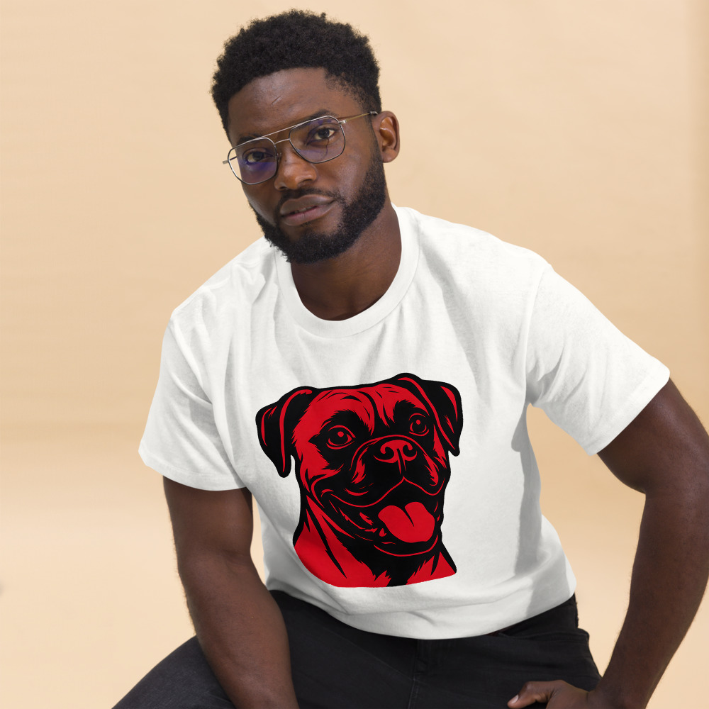 Boxer Dog in Pop Art style with Bright Red and Deep Black - Image 8