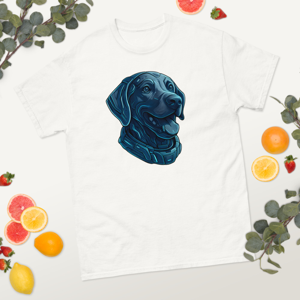 German Shorthaired Pointer in futuristic cyberpunk style with steel silver and electric blue - Image 9