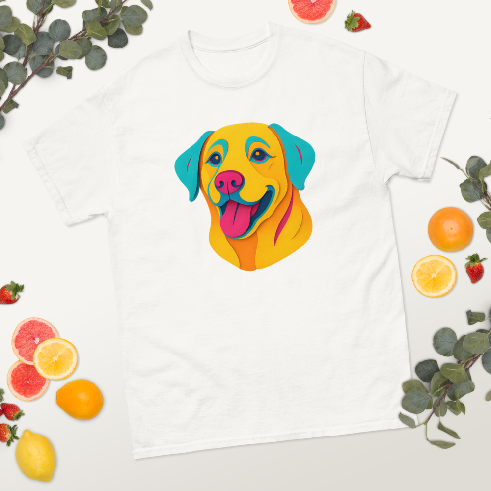 Labrador Retriever in paper cutout style with bright colors - Image 8