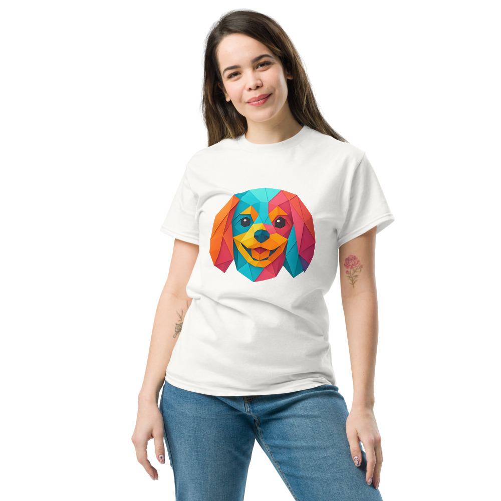 Cavalier King Charles Spaniel in origami paper style with bright colors - Image 8