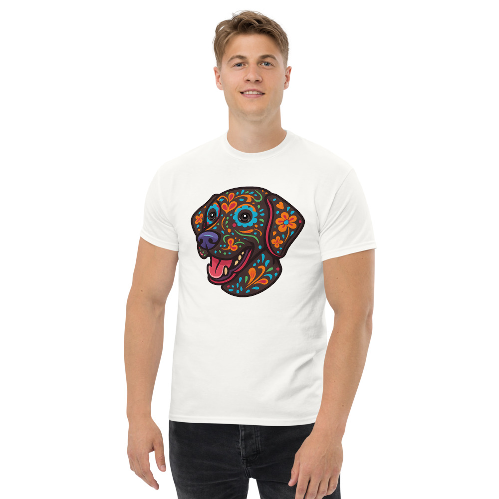 German Shorthaired Pointer in Day of Dead style with bright colors - Image 9