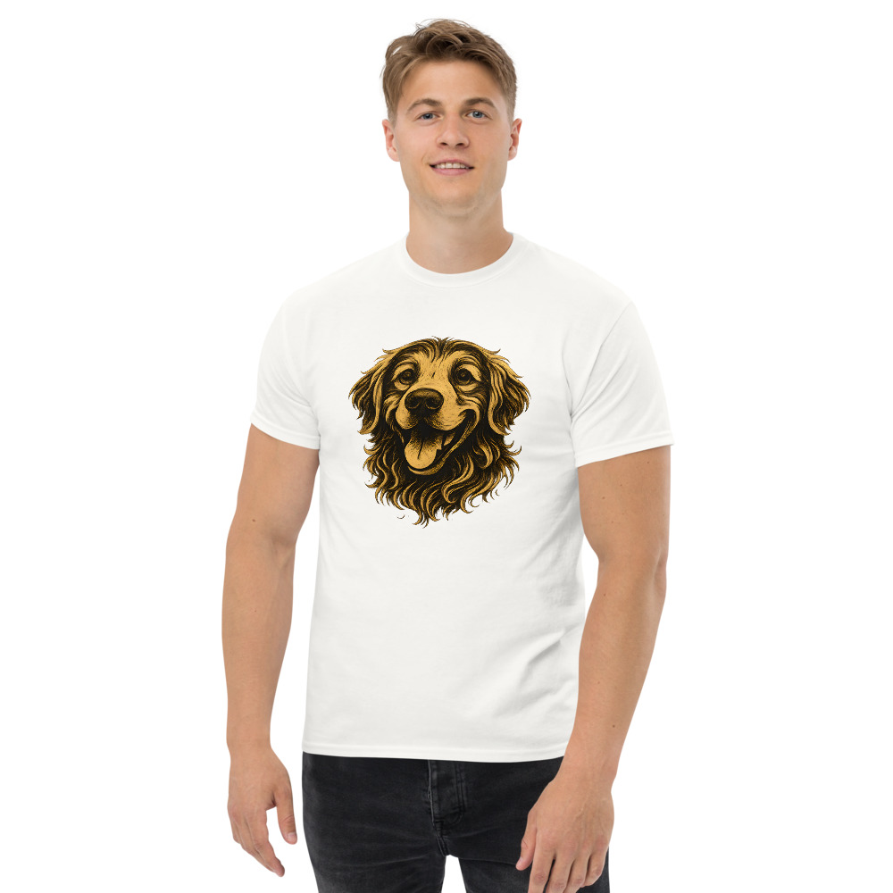 Golden Retriever in whimsical fantasy style with black and gold colors - Image 9