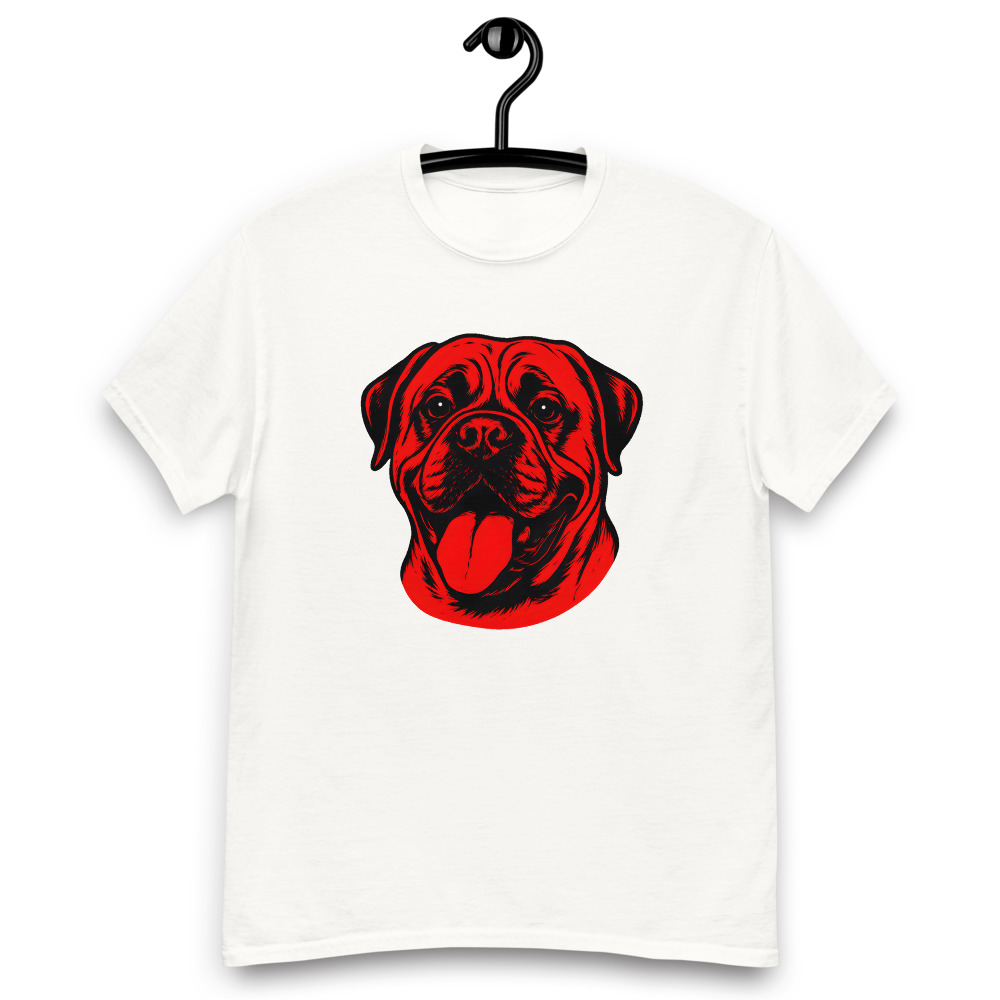 Mastiff in Pop Art style with bright red and deep black colors - Image 8