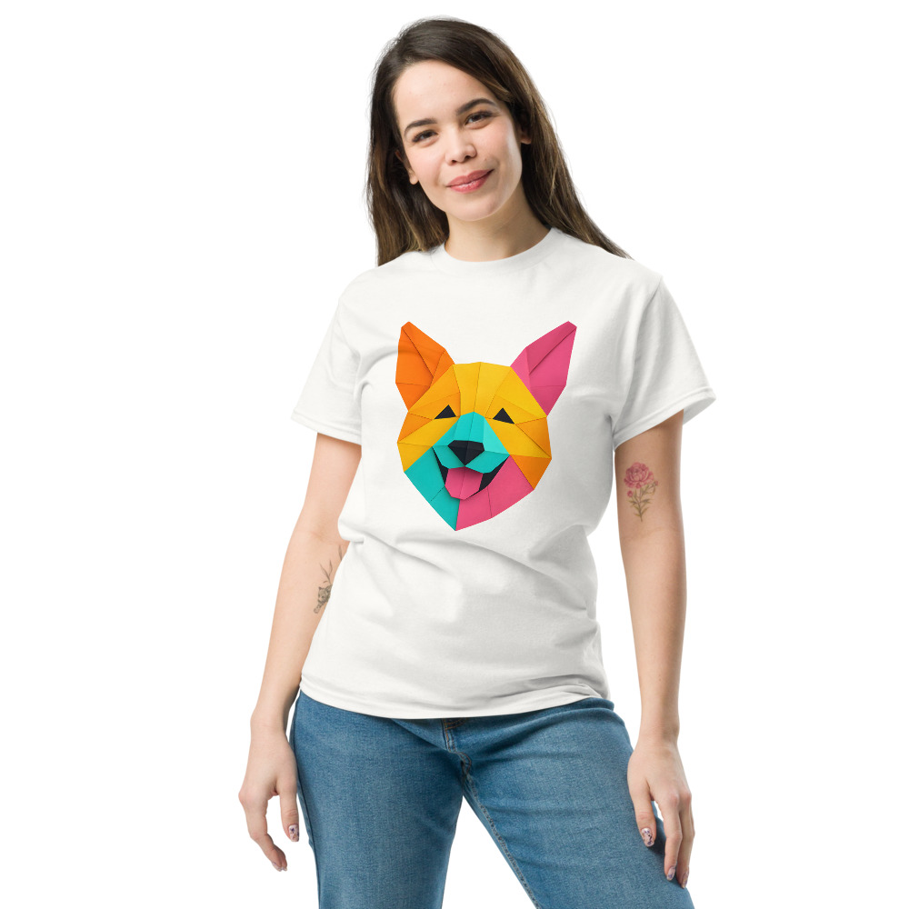 Pembroke Welsh Corgi in origami paper style with bright colors - Image 8