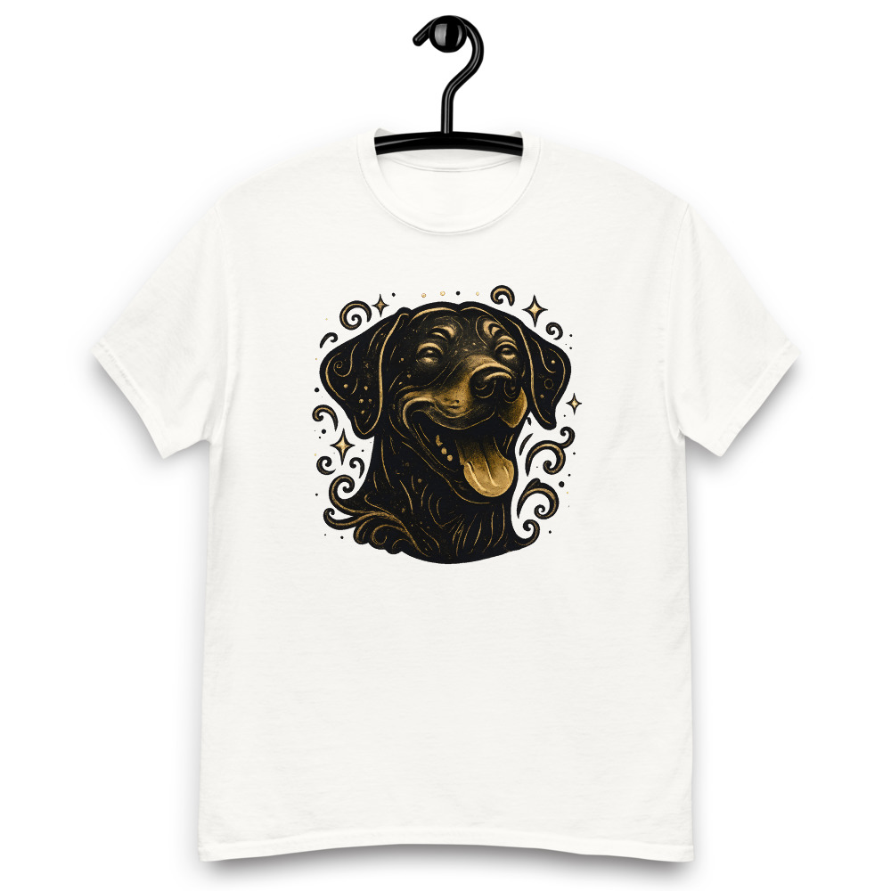 Rhodesian Ridgeback in whimsical fantasy style with black and gold colors - Image 8