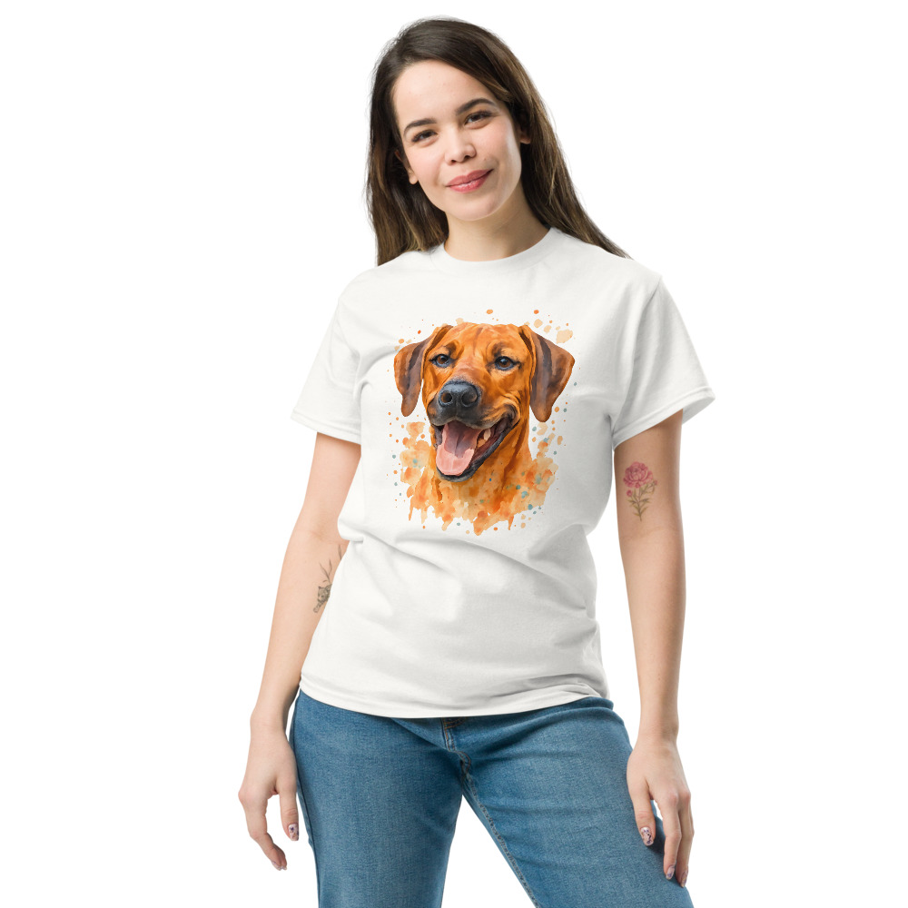 Rhodesian Ridgeback in watercolor splash style with colorful tones - Image 8