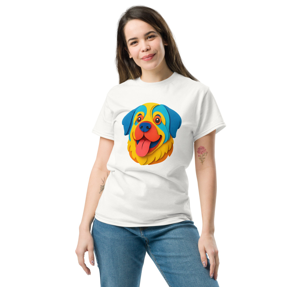 St. Bernard in paper cutout style with bright colors - Image 8