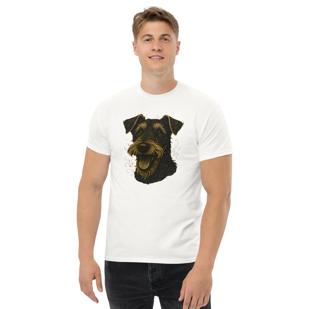 Airedale Terrier in whimsical fantasy style with black and gold colors - Image 8