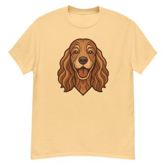 Cocker Spaniel in Art Deco style with common breed colors