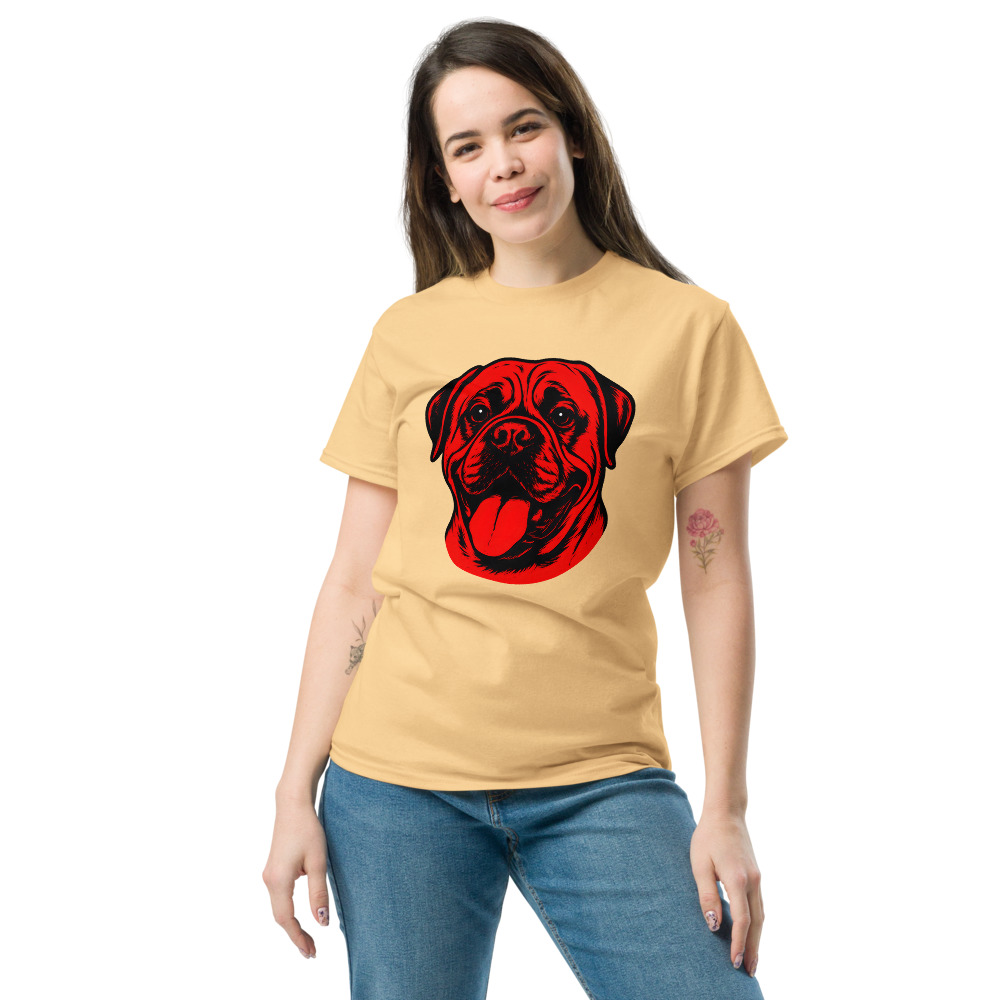 Mastiff in Pop Art style with bright red and deep black colors - Image 3