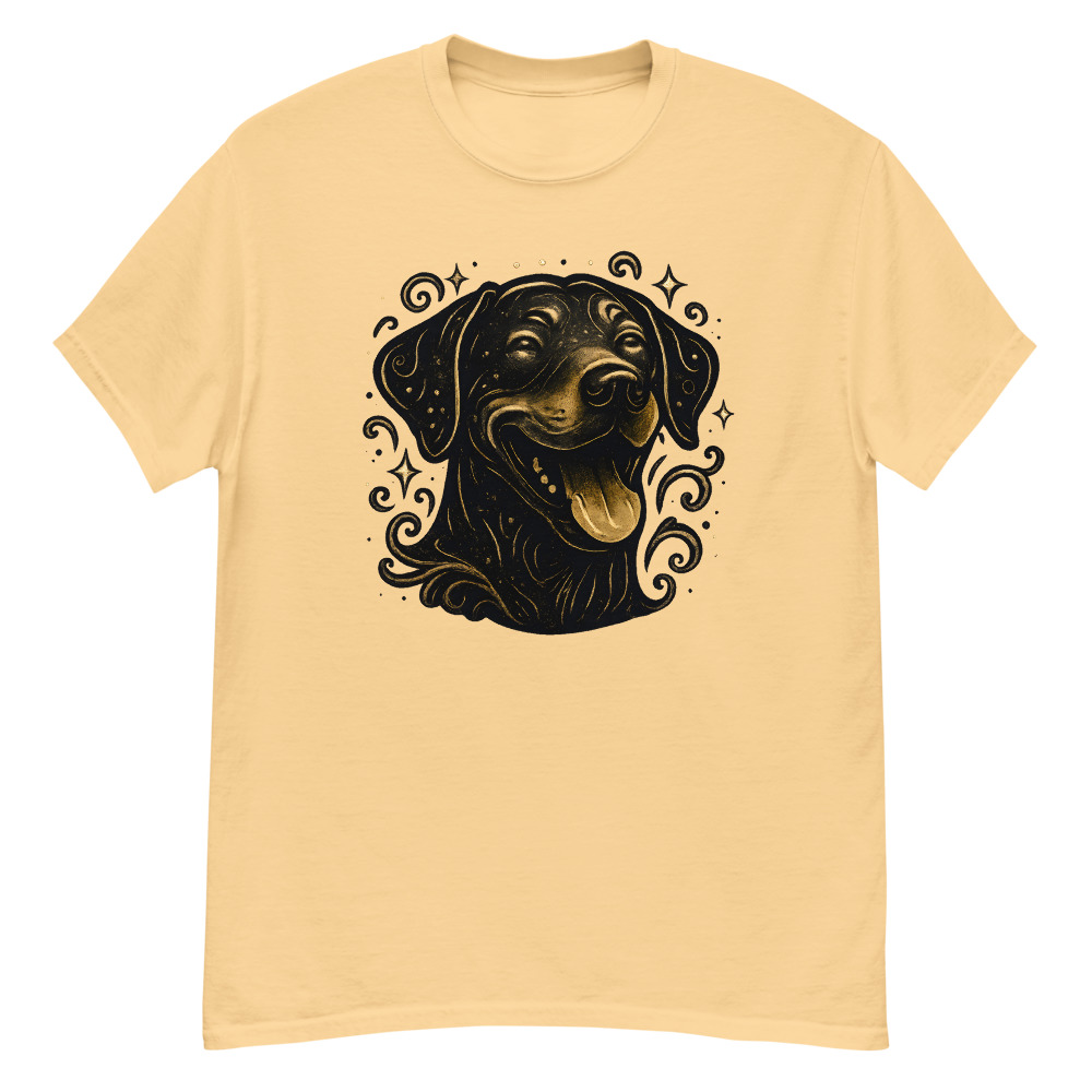 Rhodesian Ridgeback in whimsical fantasy style with black and gold colors - Image 5