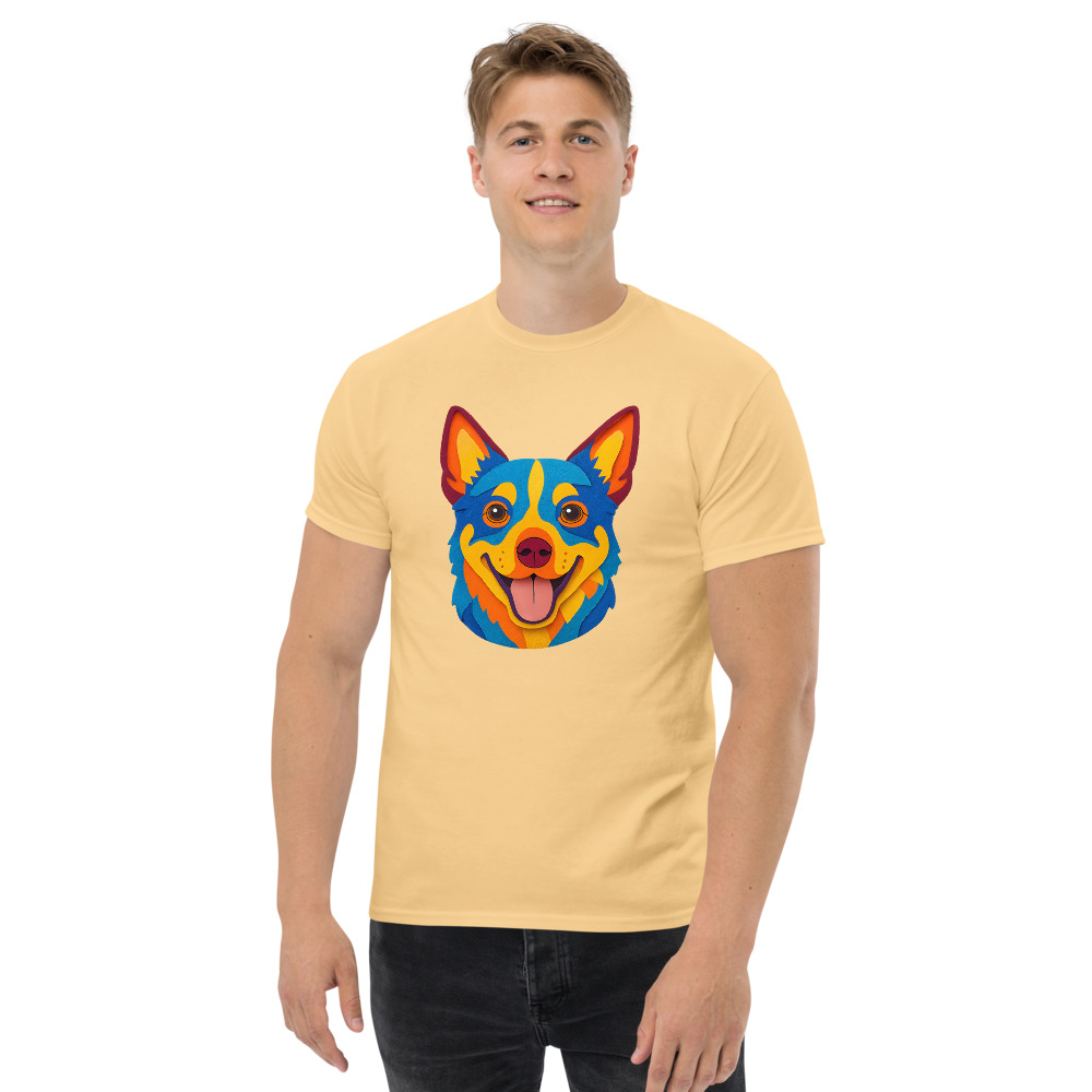 Australian Cattle Dog in paper cutout style with bright colors - Image 7