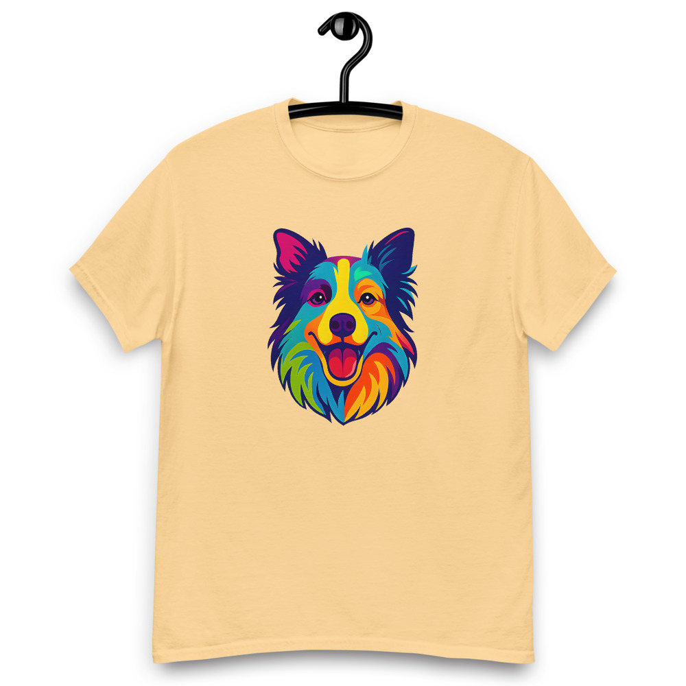 Border Collie in digital illustration with vibrant neon colors - Image 3