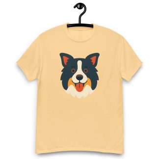 Border Collie in flat design with bright flat colors