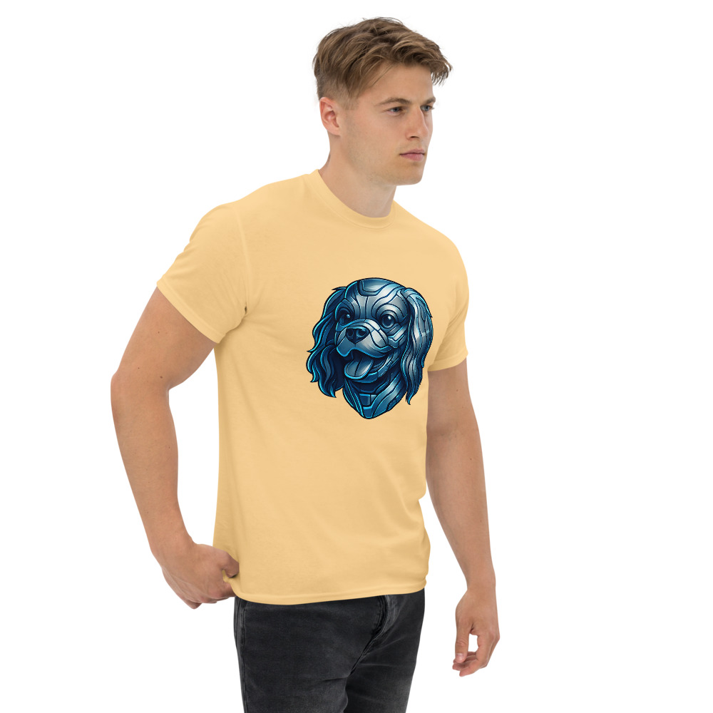 Cavalier King Charles Spaniel in futuristic cyberpunk style with steel silver and electric blue - Image 5