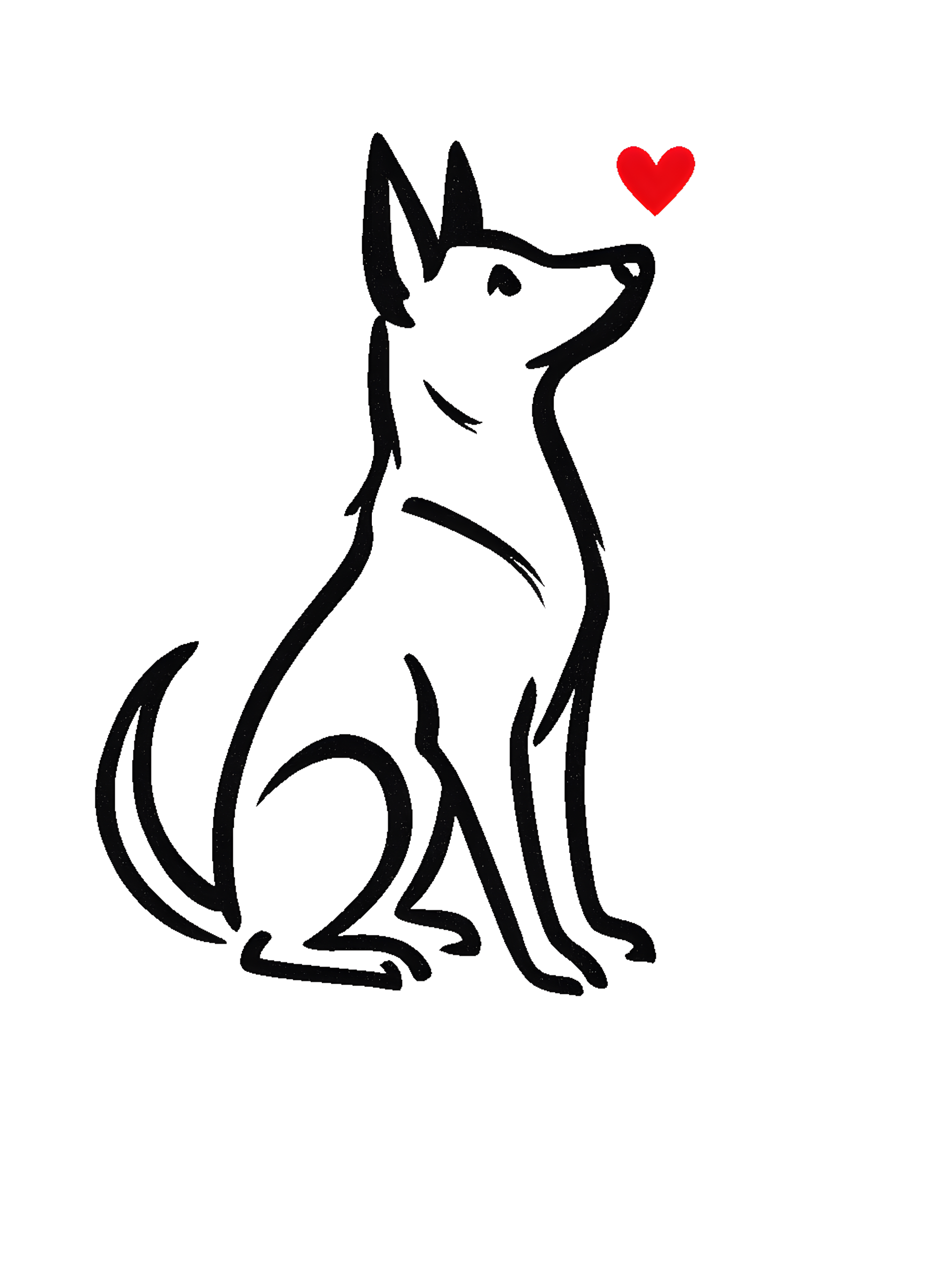 Belgian Malinois in artistic style - Image 2