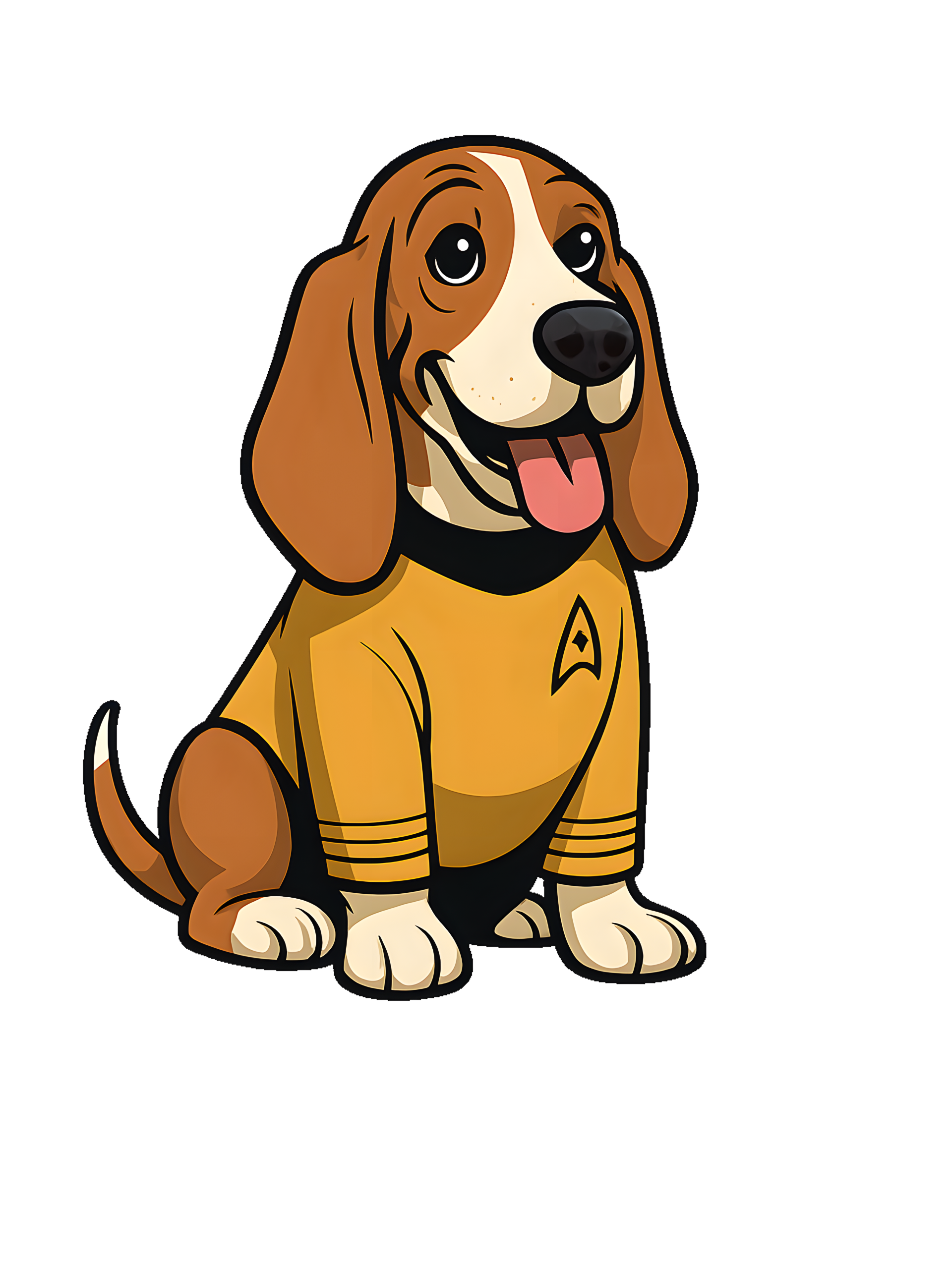 Basset Hound in comic Star Trek style - Image 2