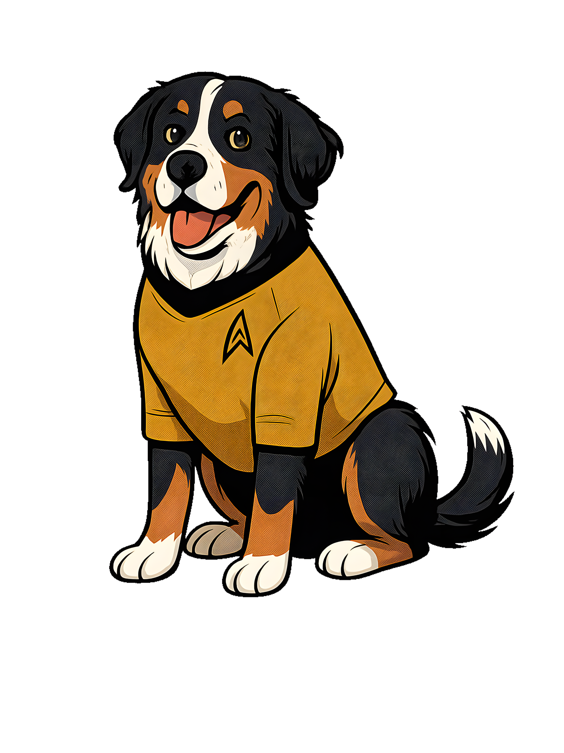 Bernese Mountain Dog in comic Star Trek style - Image 2