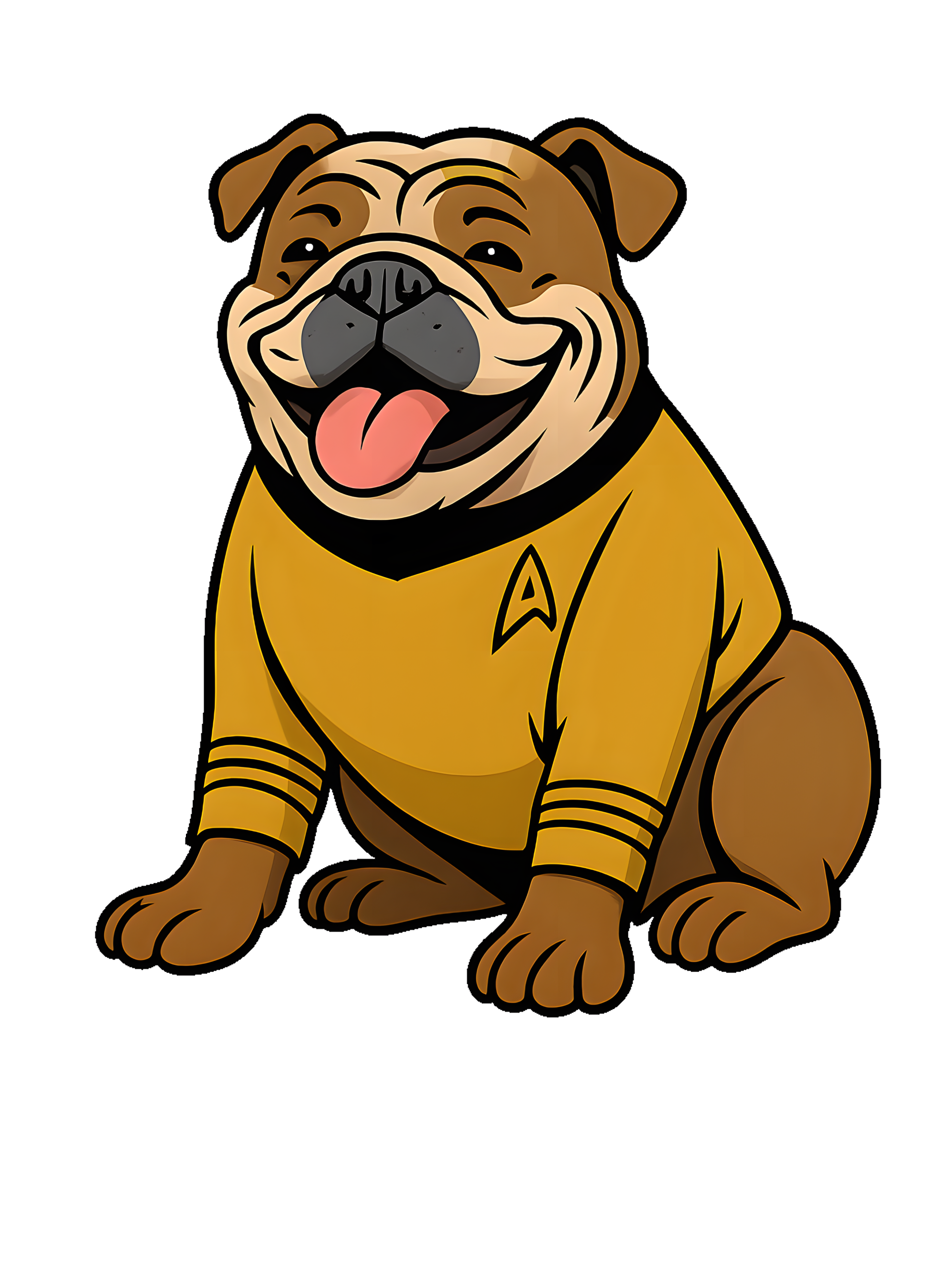 Bulldog in comic star trek style - Image 2