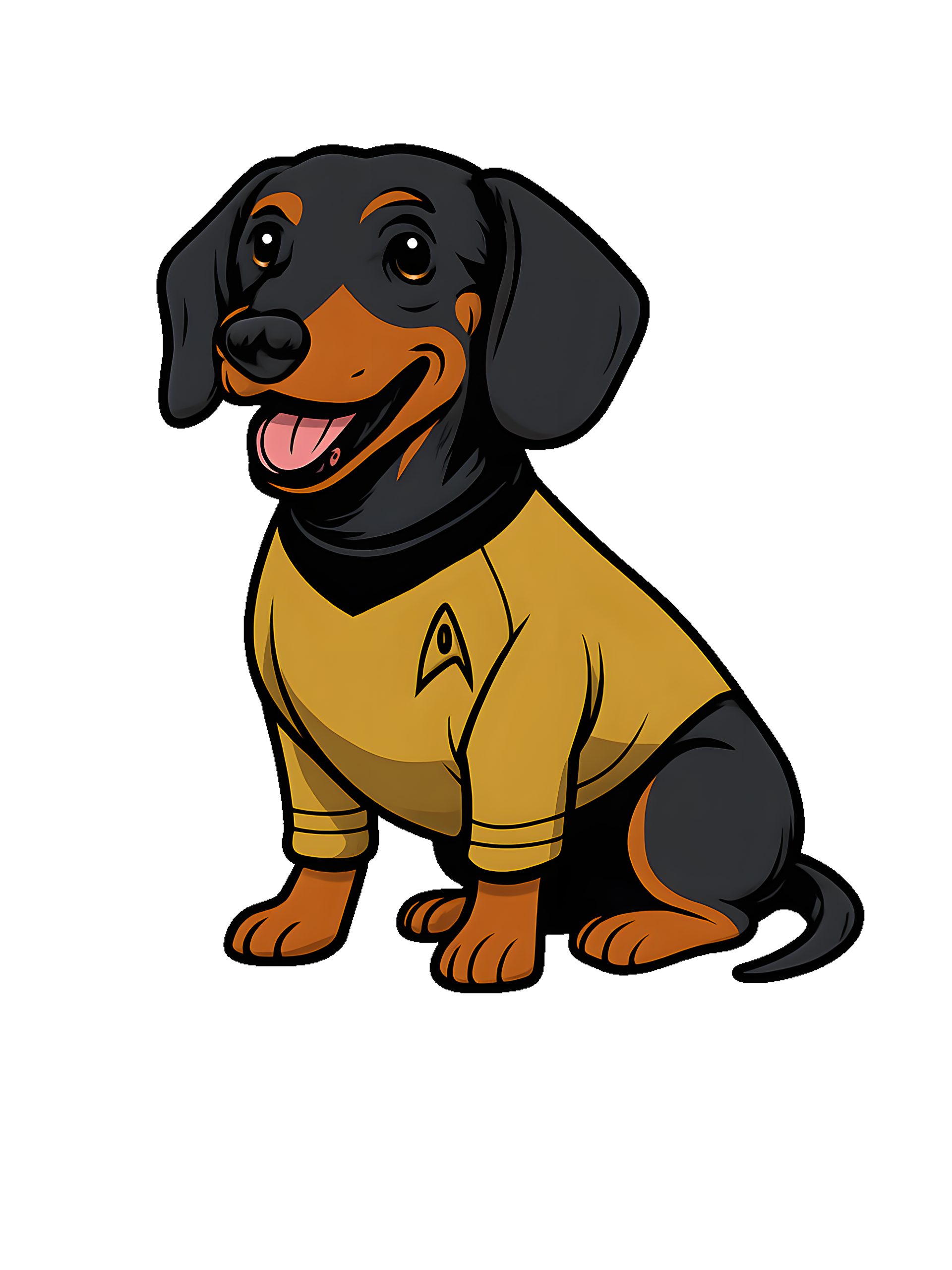 Dachshund in comic star trek style - Image 2