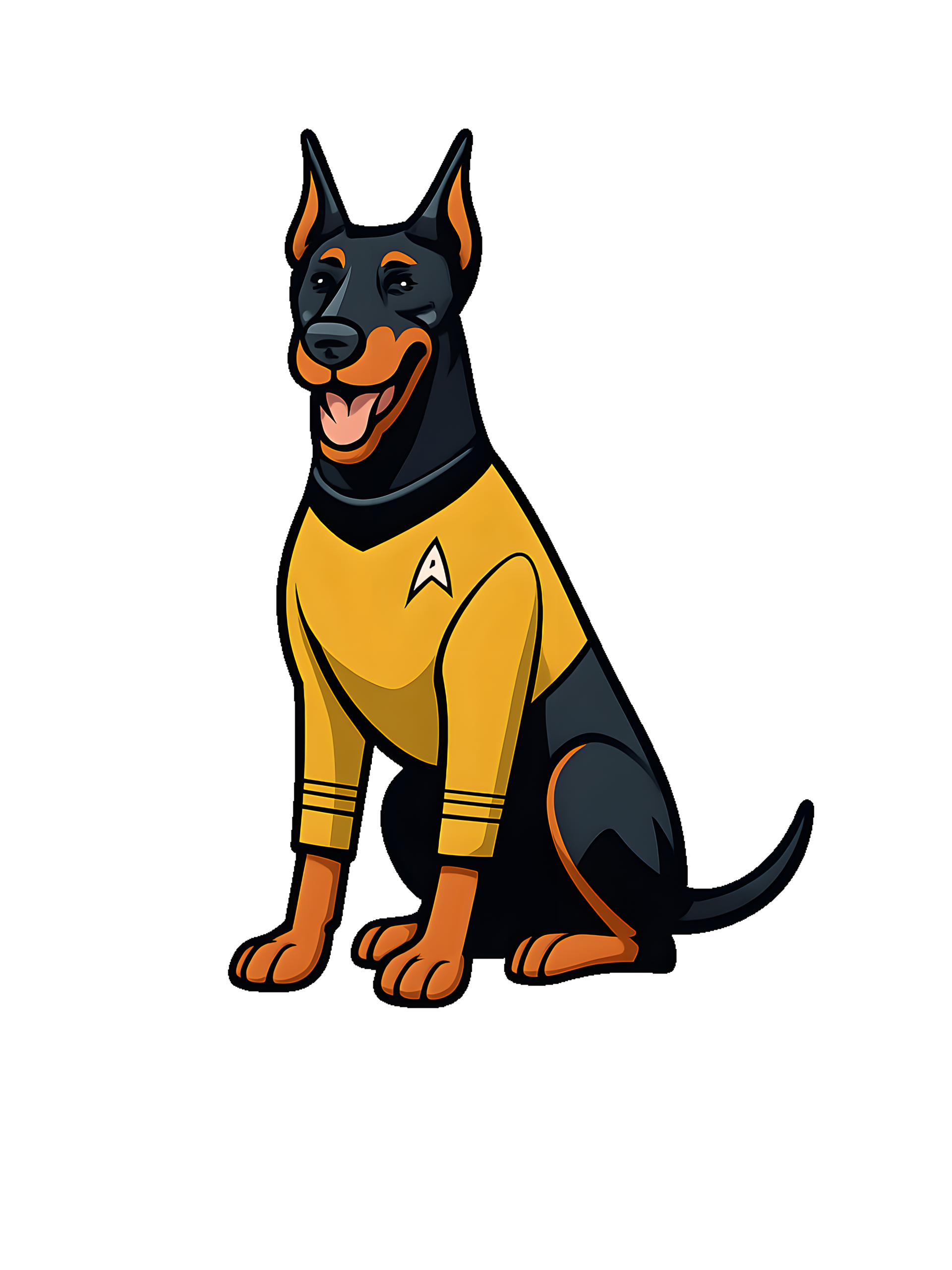 Doberman Pinscher in comic Star Trek style - Image 2