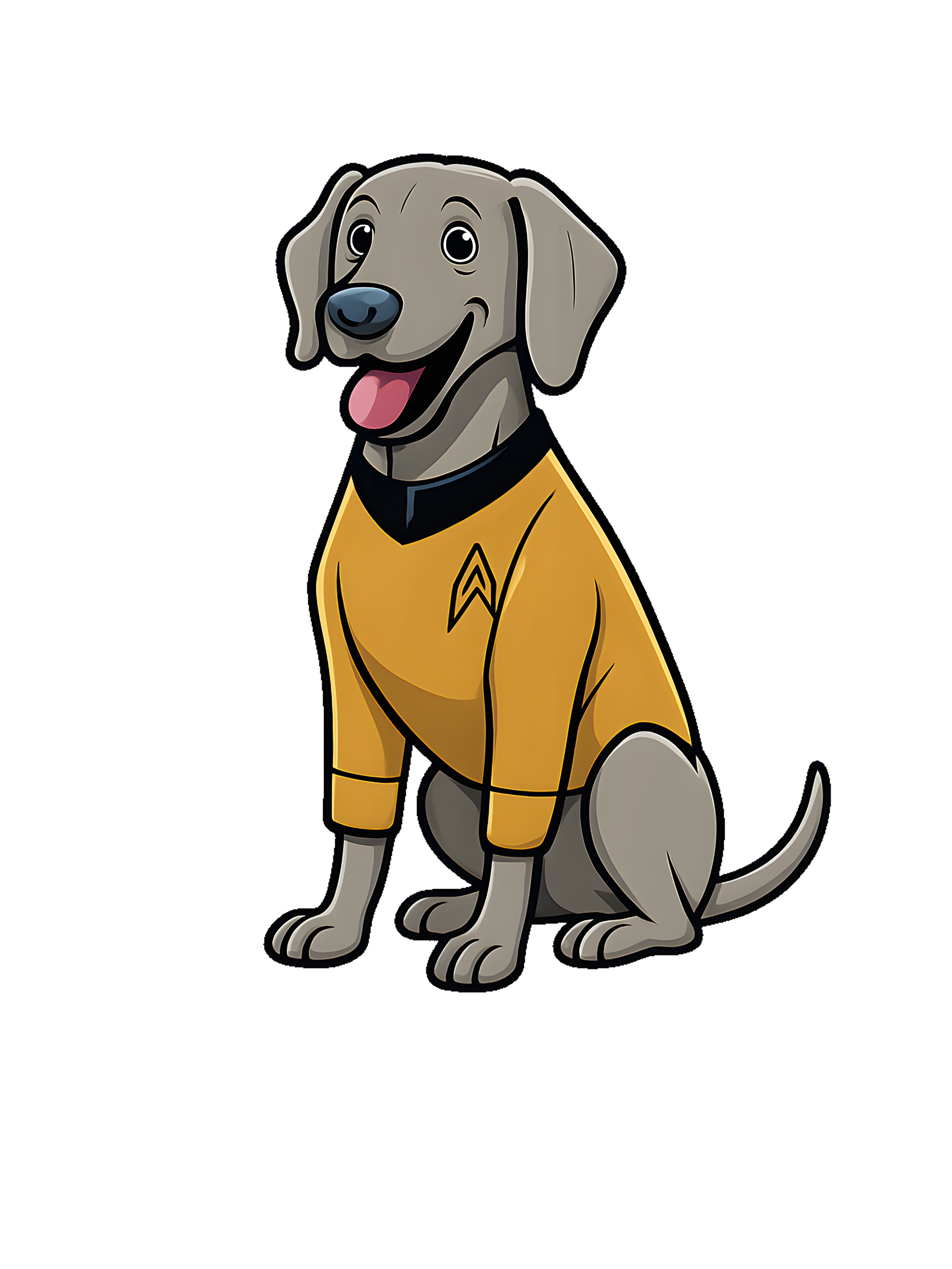 Weimaraner in comic Star Trek style - Image 2