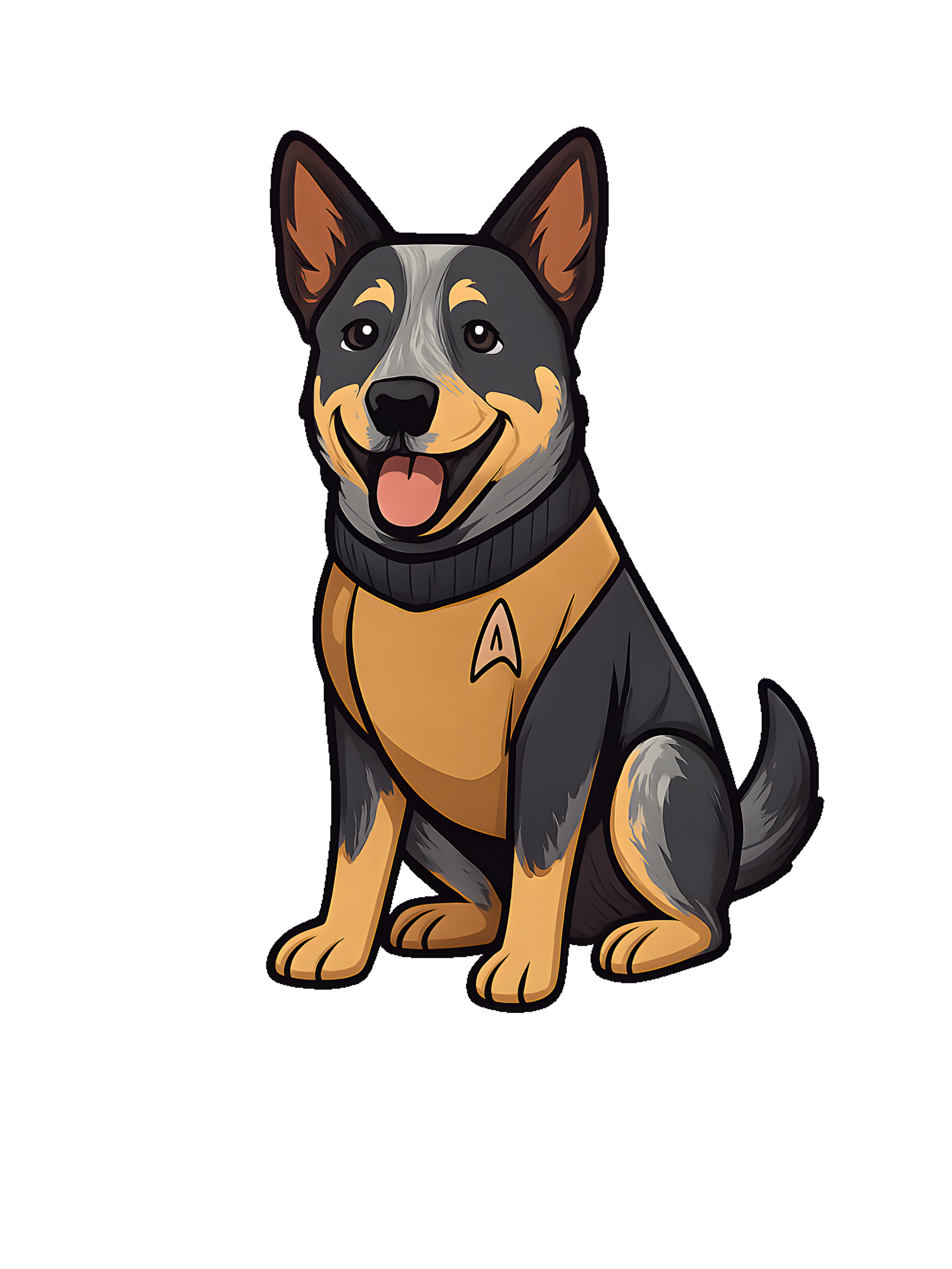 Australian Cattle Dog in comic Star Trek style - Image 2
