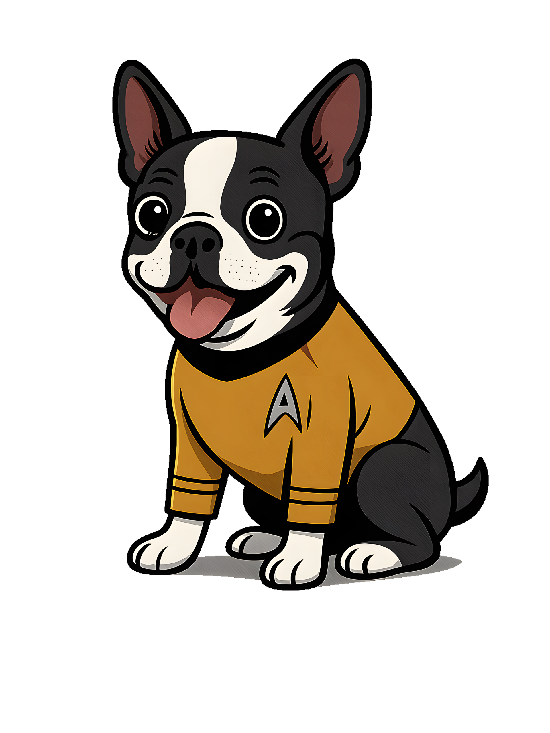 Boston Terrier in comic Star Trek style - Image 2