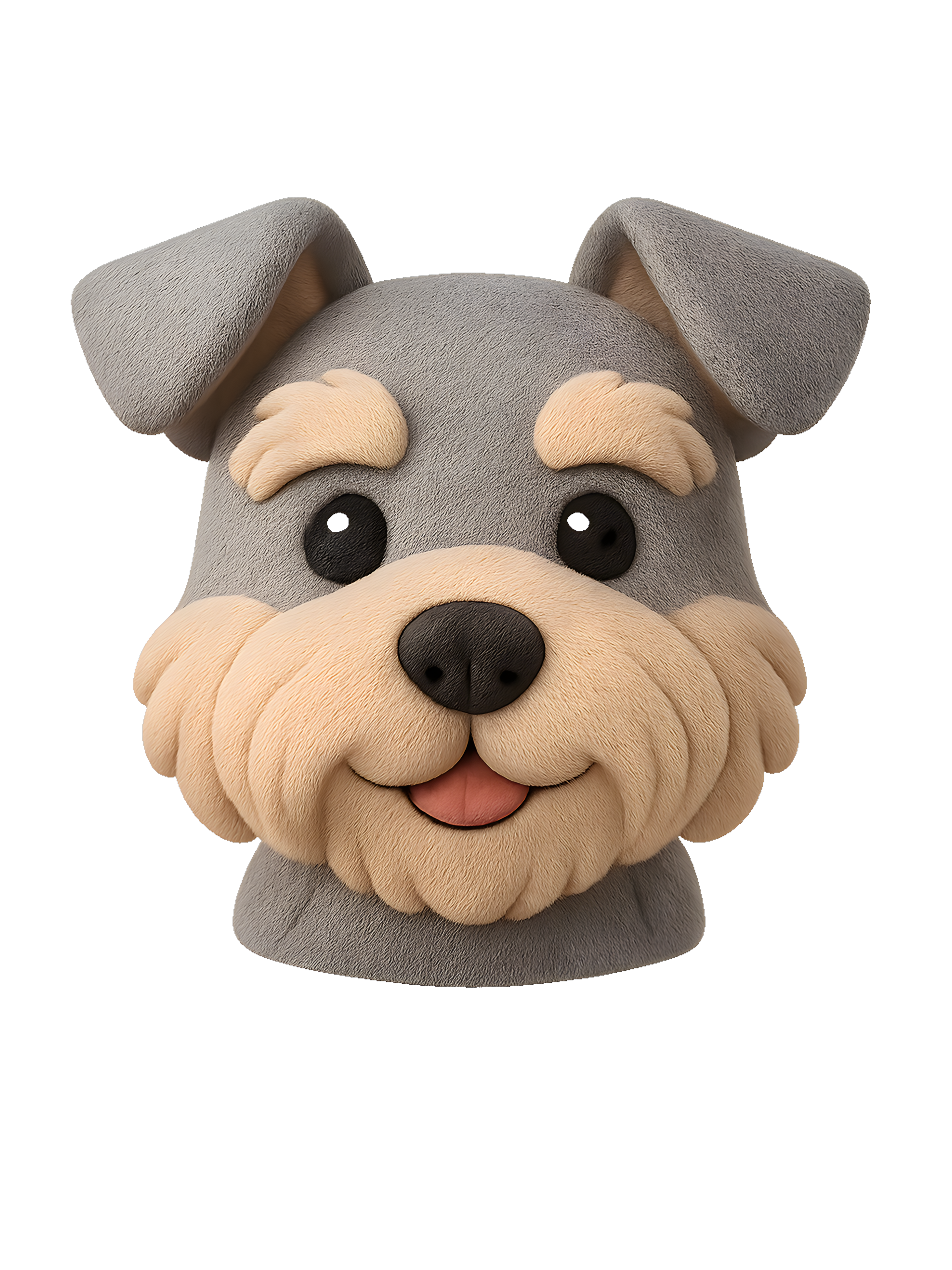 Miniature Schnauzer in plush style with vibrant colors - Image 2