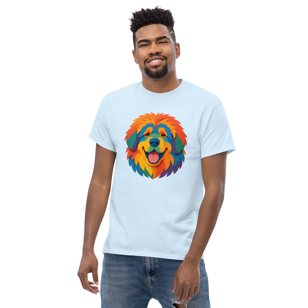 Tibetan Mastiff in paper cutout style with bright colors - Image 6