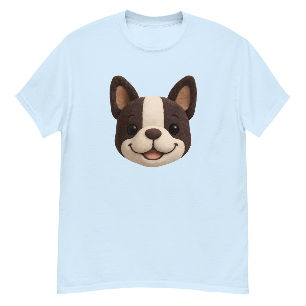 Boston Terrier in plush style with vibrant colors