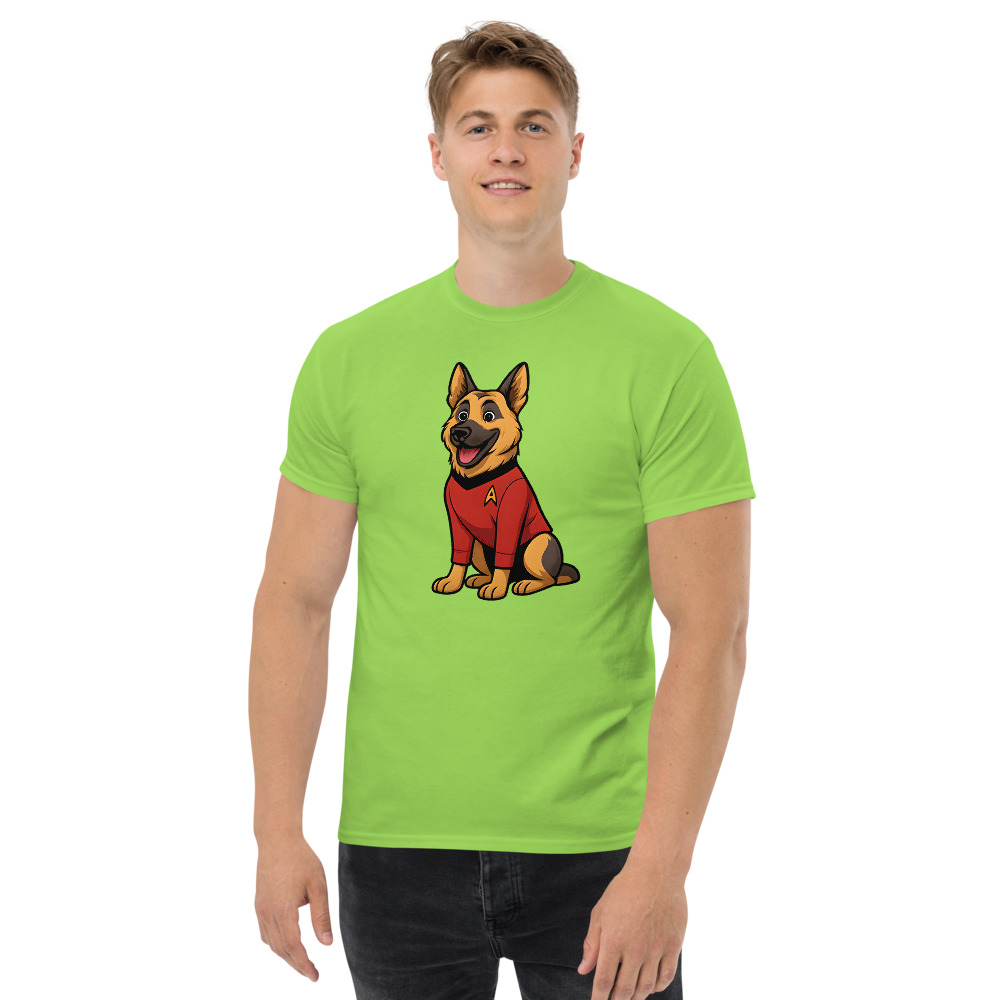 German Shepherd in comic Star Trek style