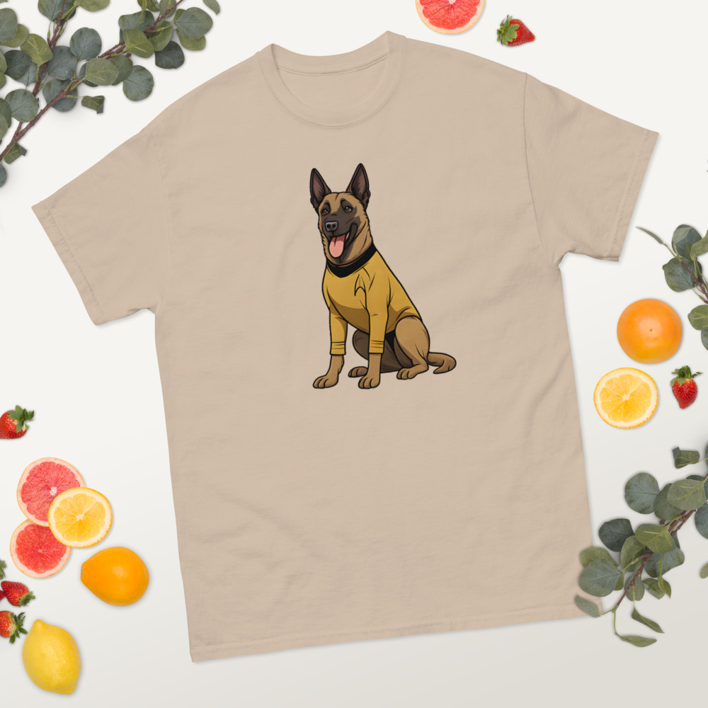 Belgian Malinois in comic Star Trek style
